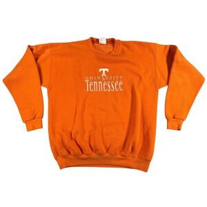 Tennessee Sweatshirt Mens XL Orange Heavyweight USA University Crewneck Pullover